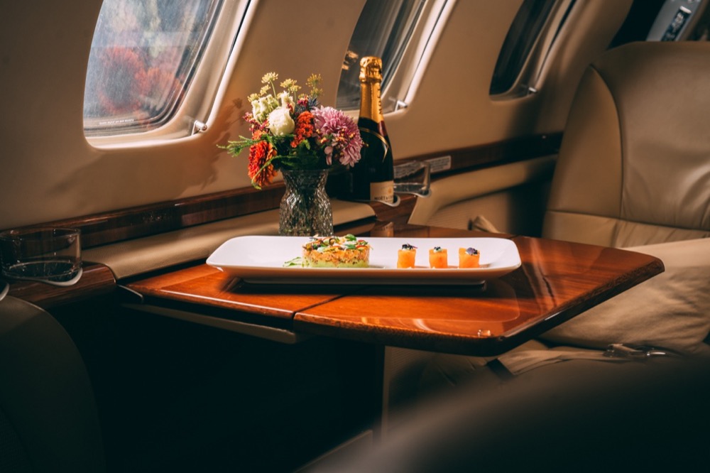 VIP Jet Cabin Catering Table
